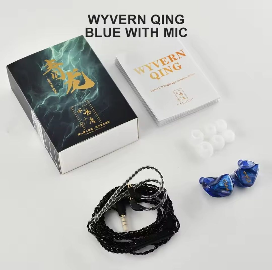 Kinera Celest Wyvern Qing słuchawki IEM niebieskie/zielone Nowe folia