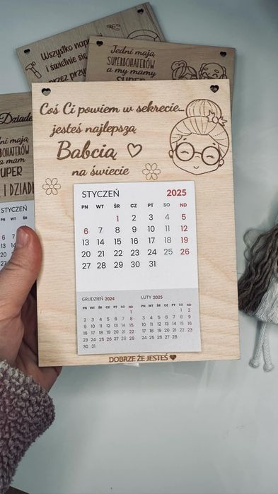 Kalendarz na dzień babci i dziadka Prezent