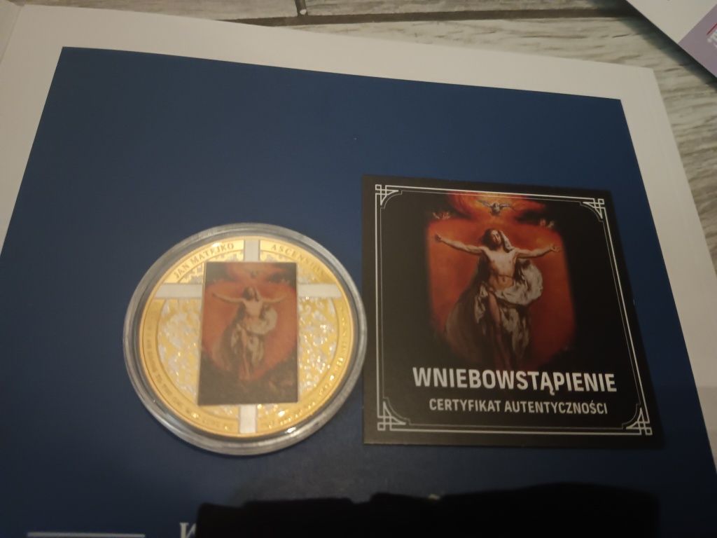 Numizmat Moneta Jezus Chrystus Wniebowstąpienie