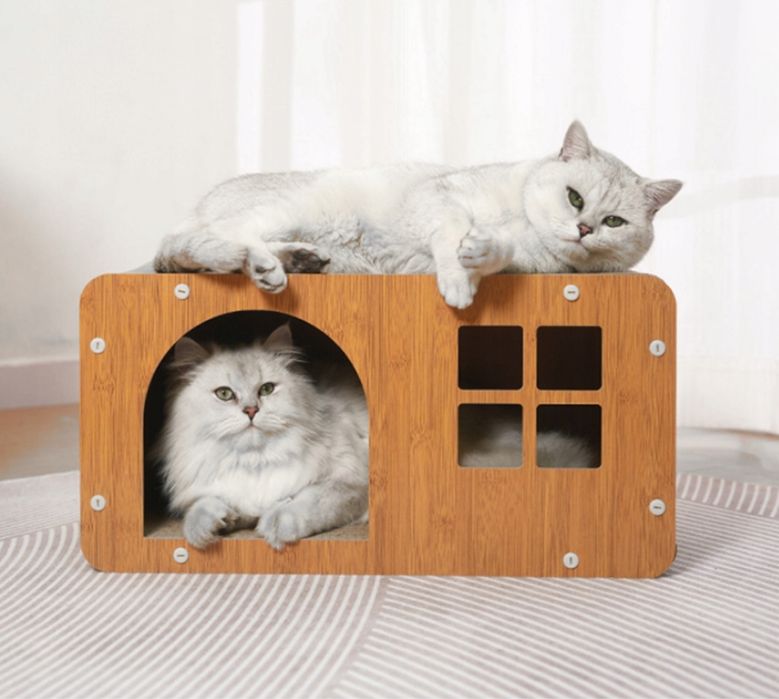 Buda Domek Drapak Legowisko Dla Kota Kotów Do Drapania Drewniany
