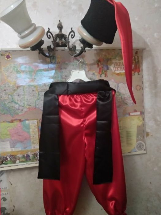 шаровари  українські на зріст 116-140 атлас