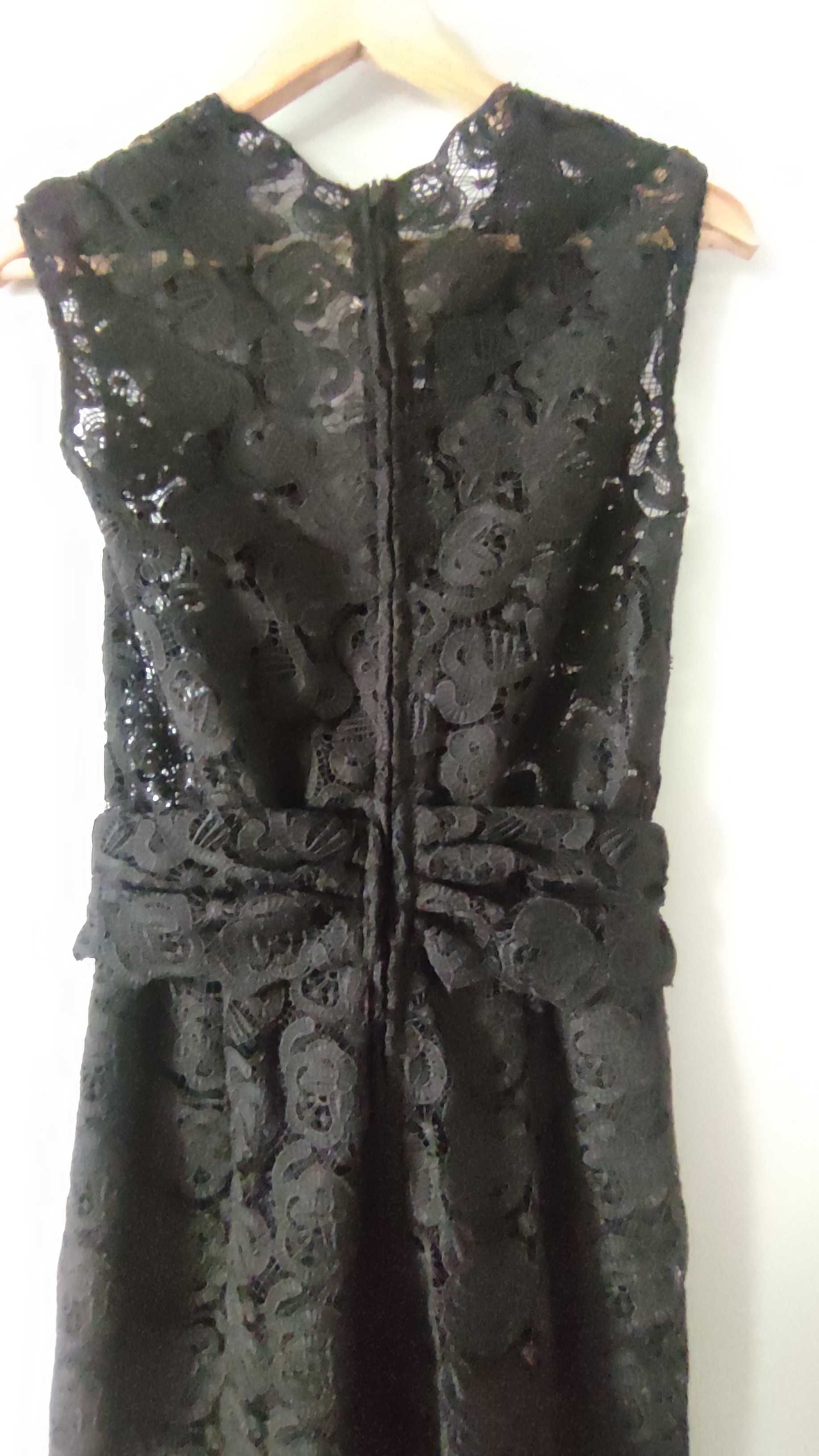 H&M czarny koronkowy kombinezon