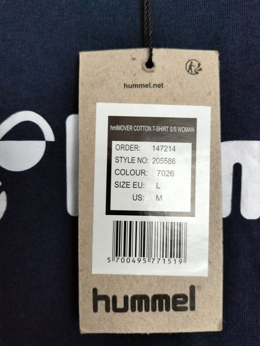 Hummel Koszulka / T-shirt damski z nadrukiem, granatowy, rozmiar L