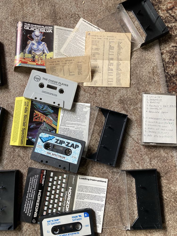 ZX Spectrum gry na kasetach audio