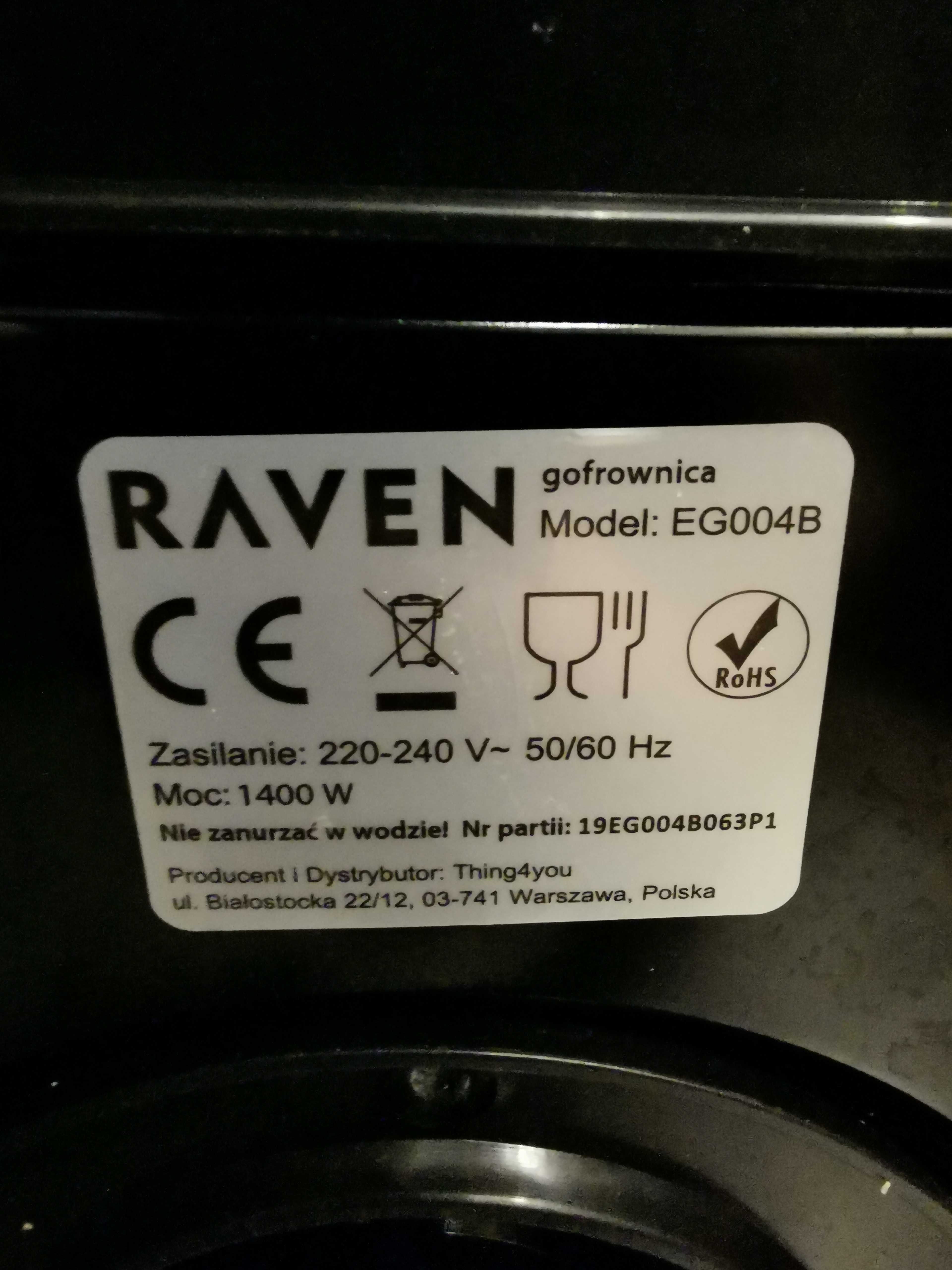 Gofrownica RAVEN 1400W