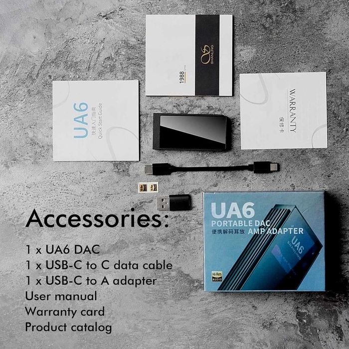 ‼️ Shanling UA6 black - портативный ЦАП / DAC усилитель для наушников
