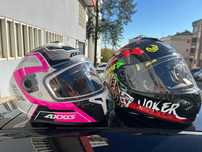 2 Capacetes praticamente novos tamanho M e L