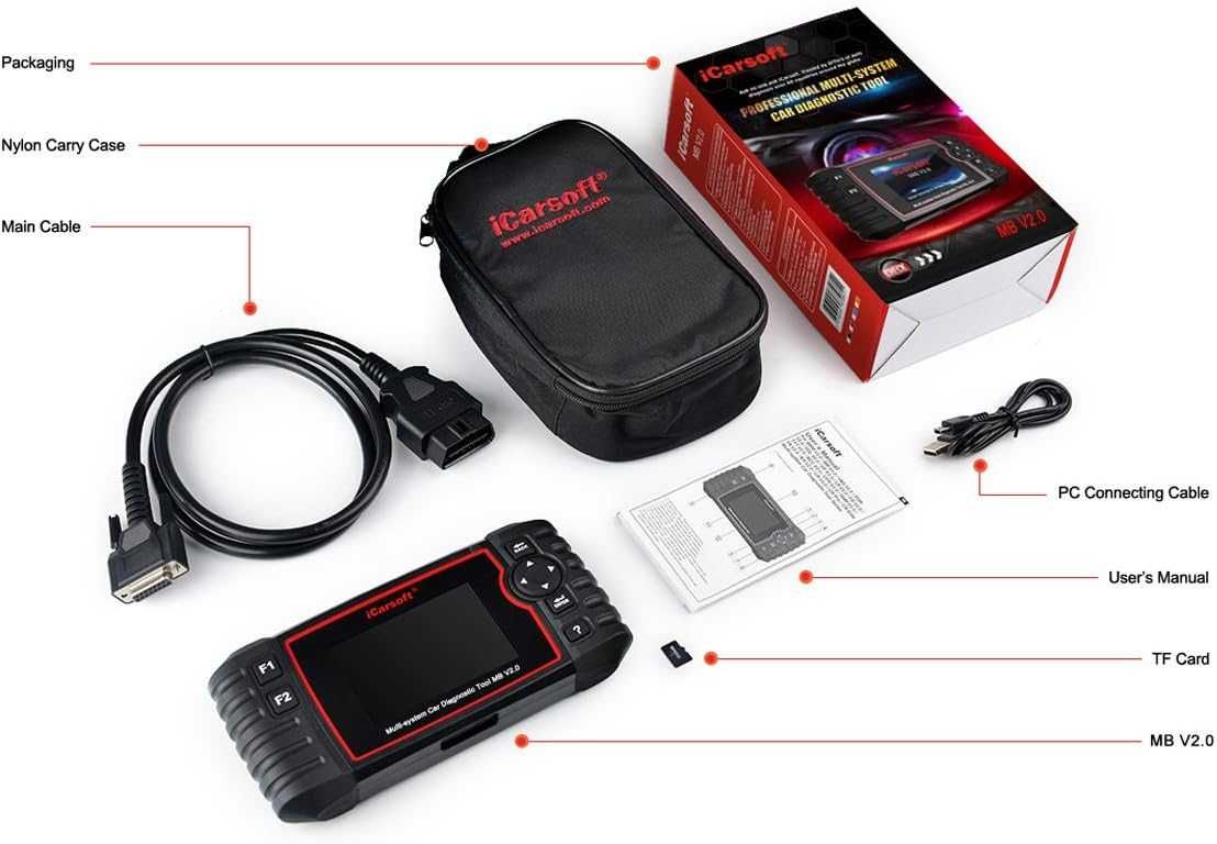 iCarsoft MB 2.0 Diagnostic Mercedes/Sprinter/Smart, ABS SRS BLD INJ