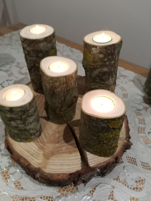 Świecące naturalne swieczniki