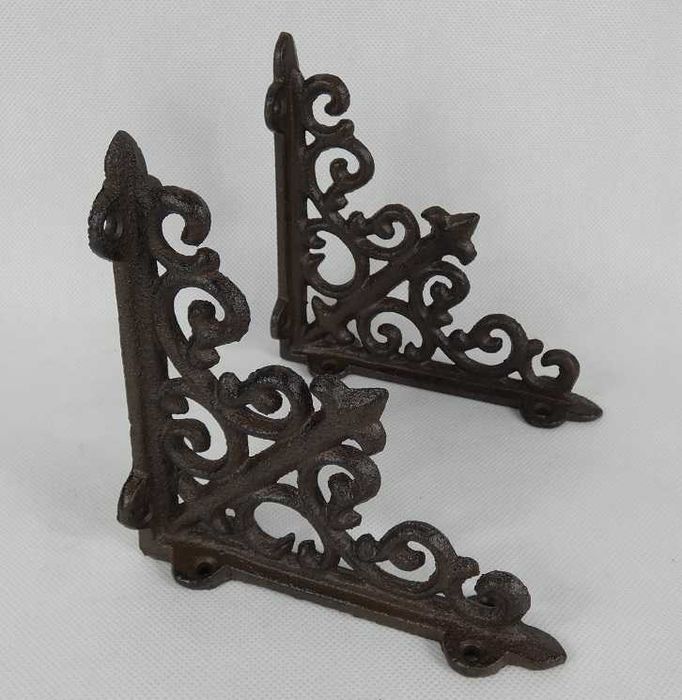 Wsporniki para półka podpórka wieszak 14 x14cm 8par wspornik żeliwo