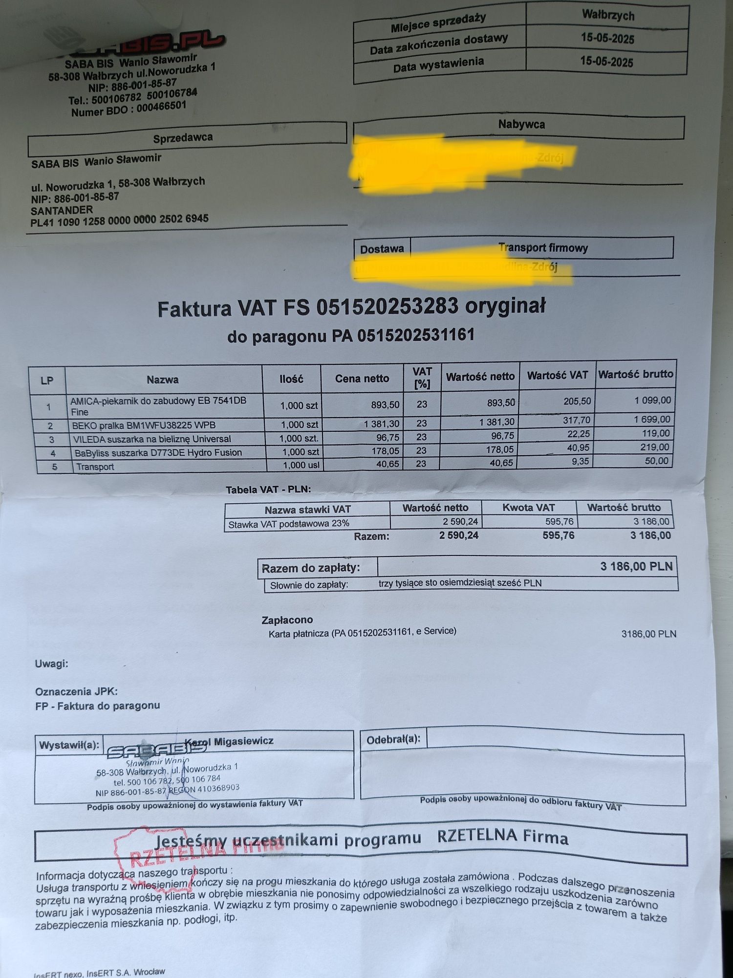 Nowa pralka Beko