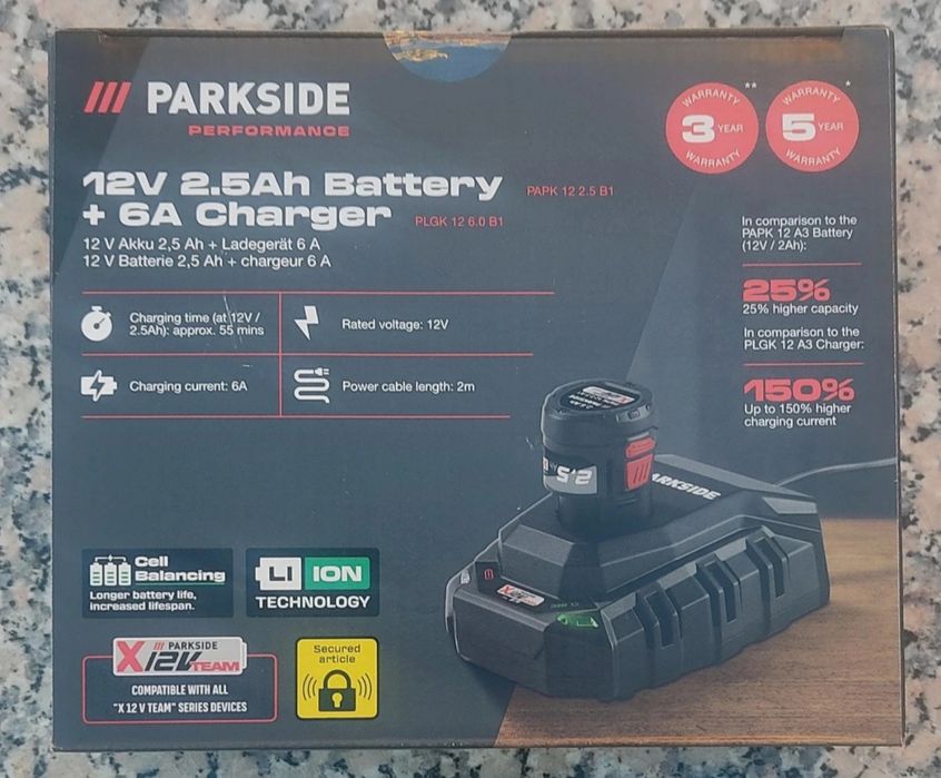 Bateria 20v / 12v Parkside - novo