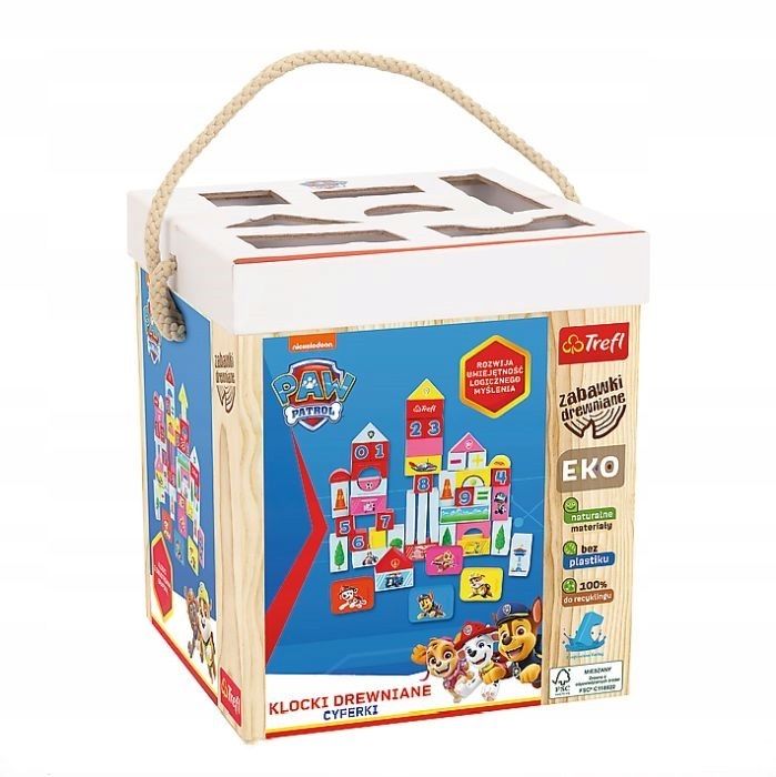 Klocki drewniane PAW Patrol Psi Patrol - cyferki