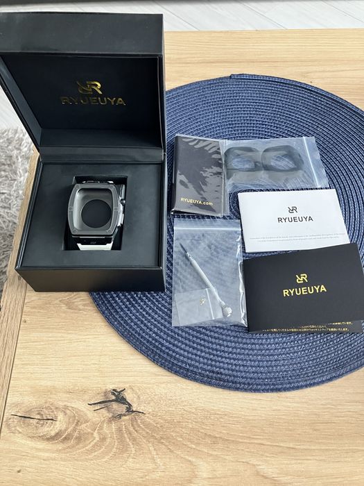 Zestaw do Apple Watch 44/45 mm – ramka stalowa + pasek