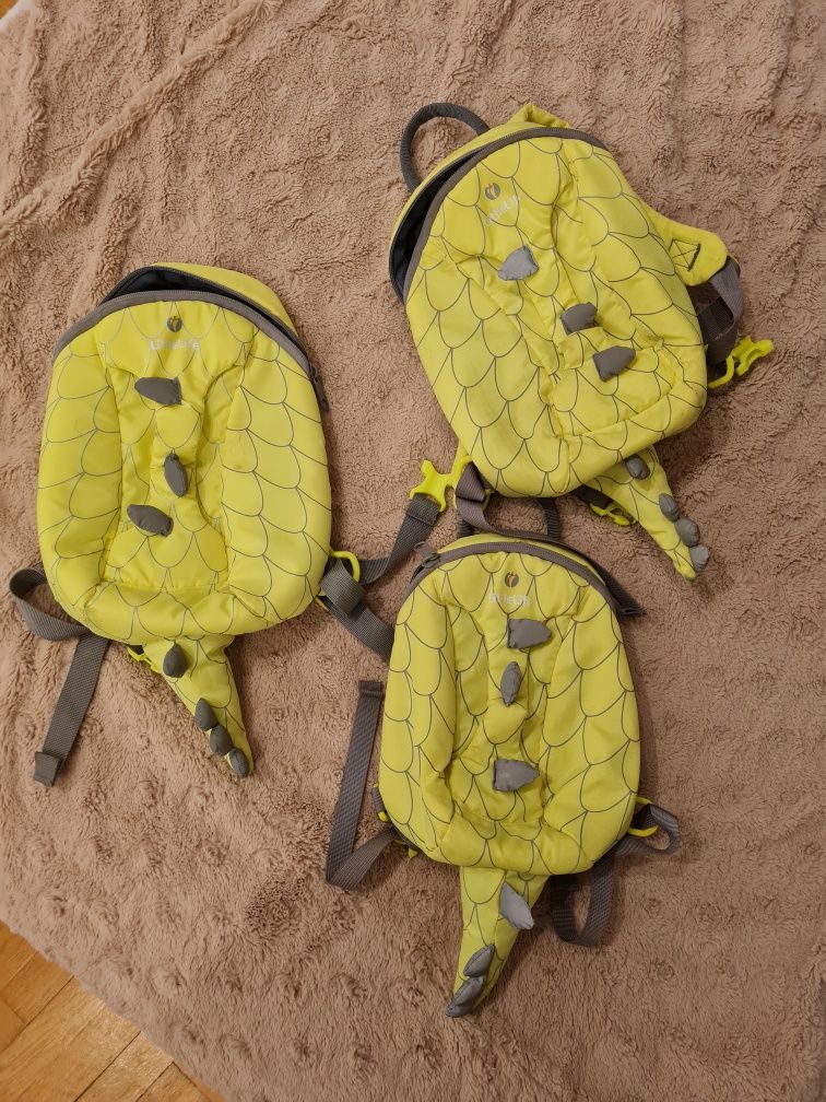 Plecak dinozaur, dla dzieci, żółty