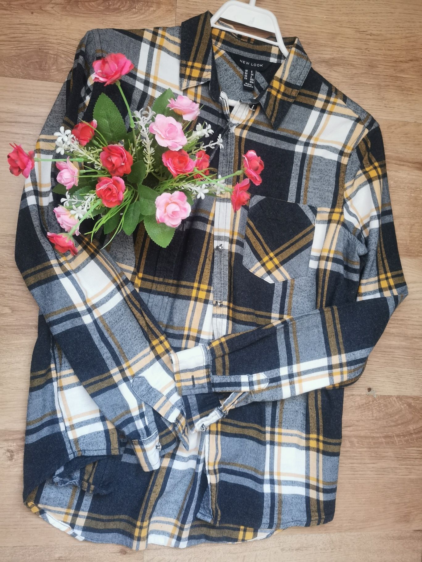 Koszula flanelowa w kratę New look xs