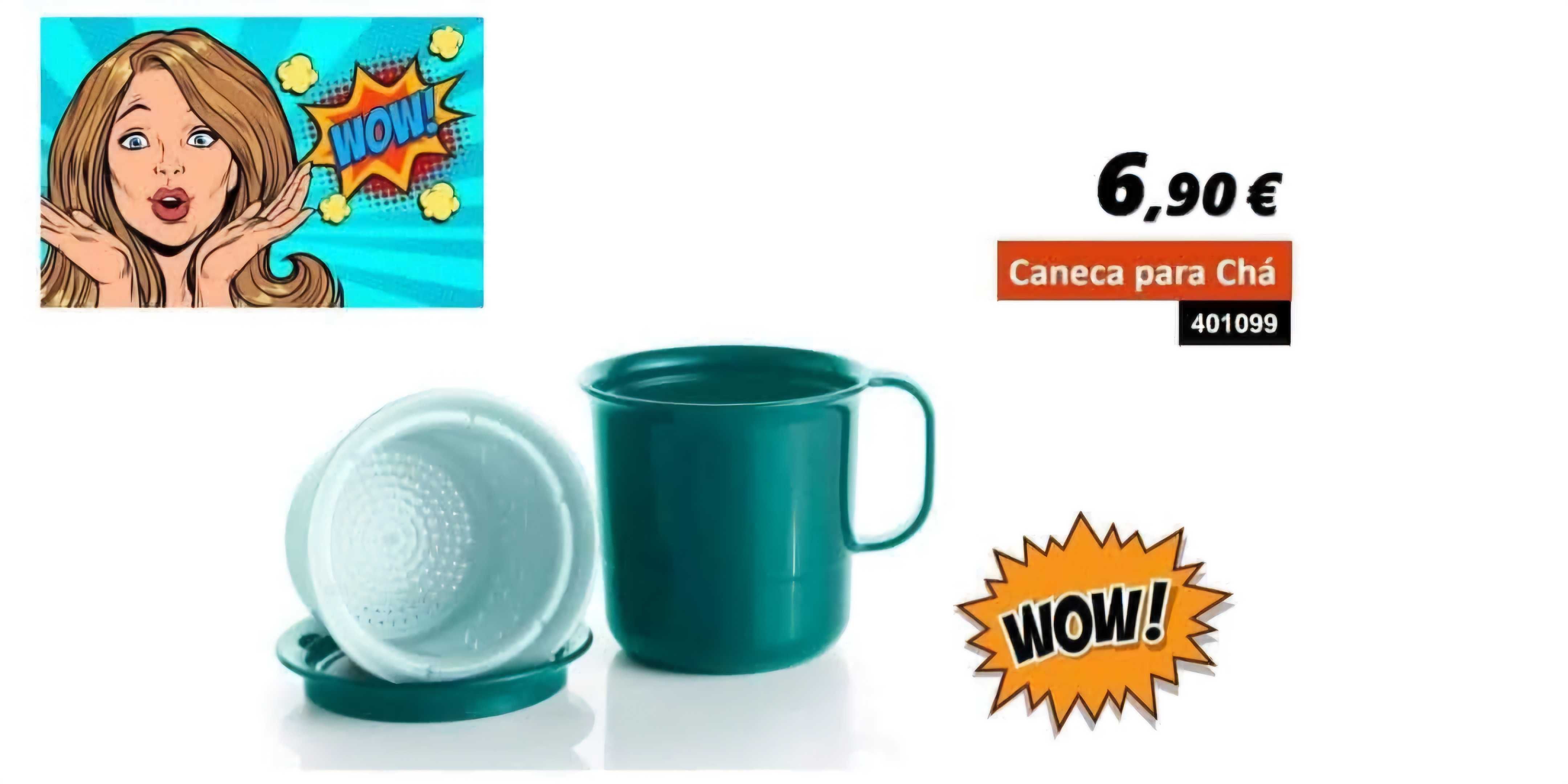Caneca para chá Tupperware Novo
