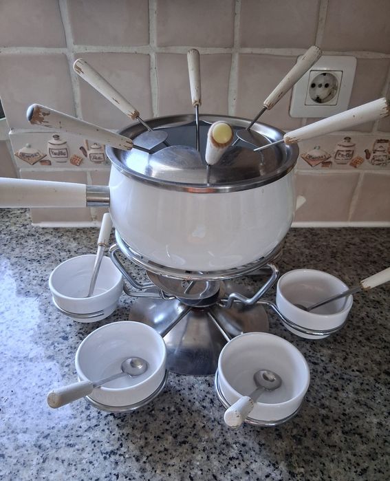 Serviço de Fondue Branco 22 peças