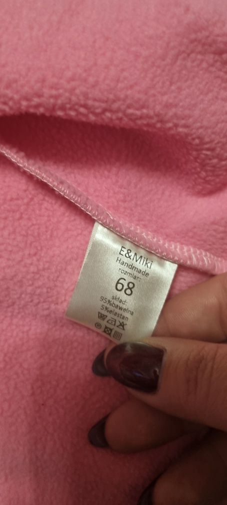 Wiosenno jesienna różowa kurtka E&Miki rozmiar 68