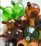 40 garrafoes antigos verdes e castanhos