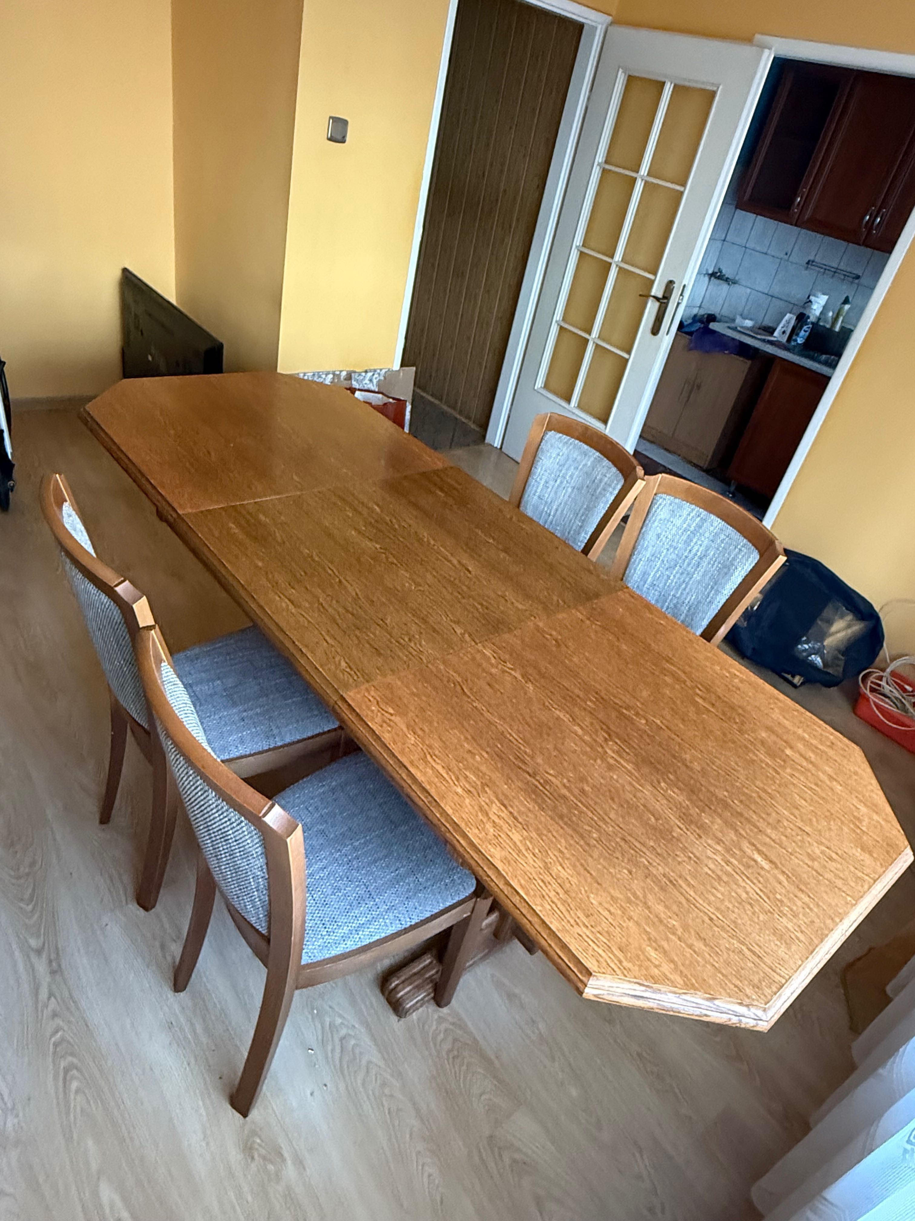 Stół dąb rustykalny + 4 krzesła