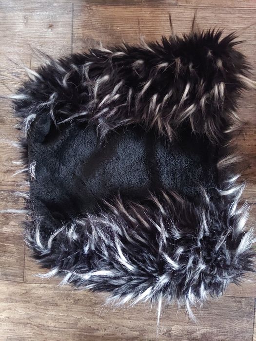 bezrękawnik | kamizelka | futro | futerko | czarny z białym | nowy