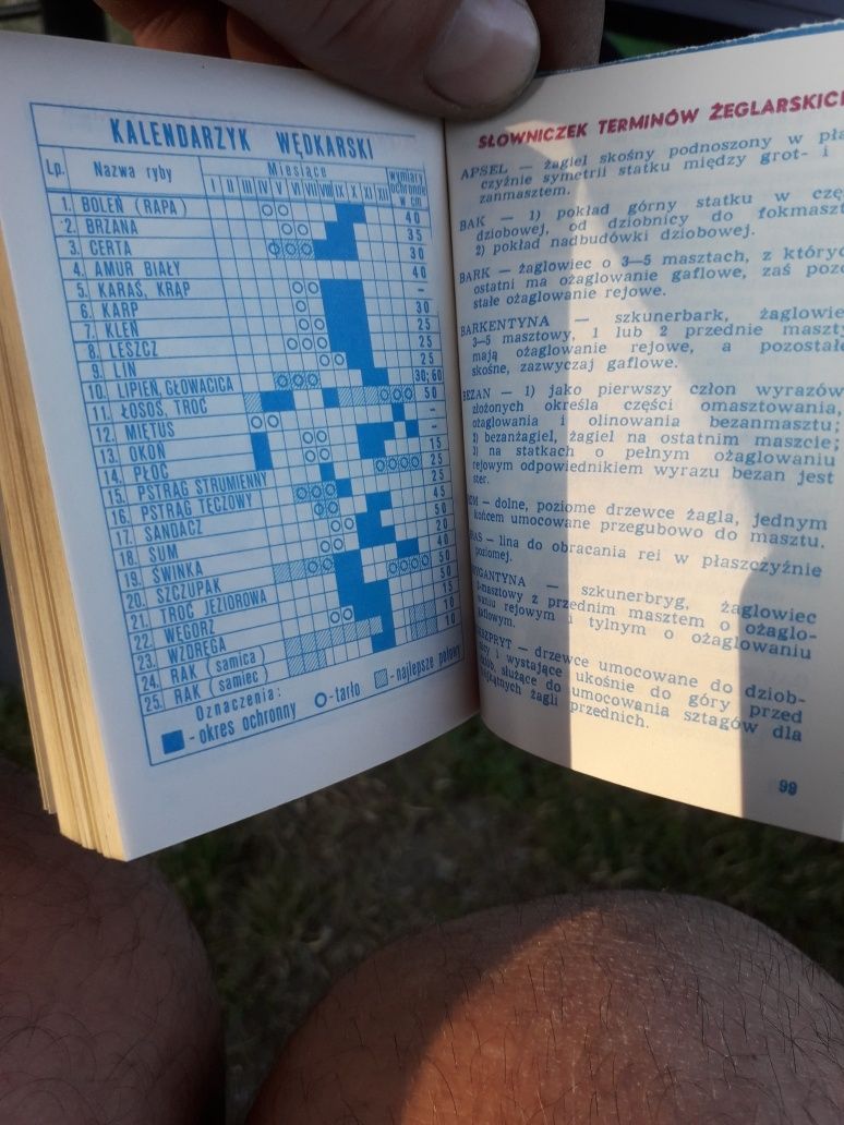 Kalendarz 1989r  format A7
