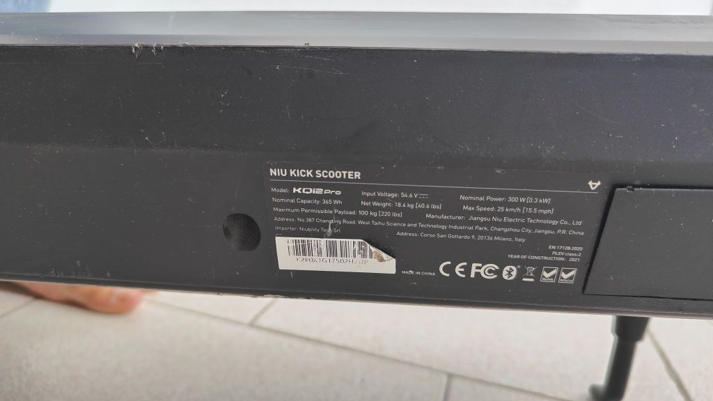 Trotinete NIU KQi2 Pro Kick Scooter dobrável