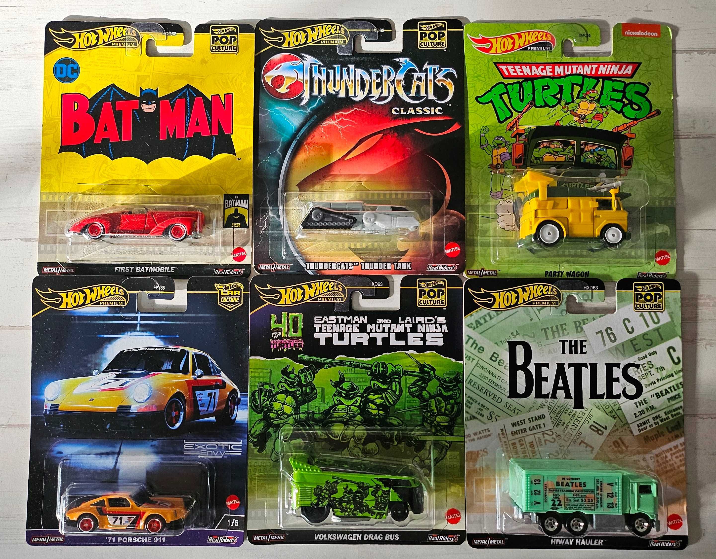 Hot Wheels Premium Metal Real Riders Pop Culture Car Culture