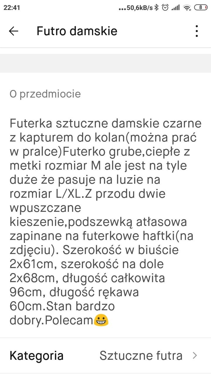 Futerko sztuczne damskie