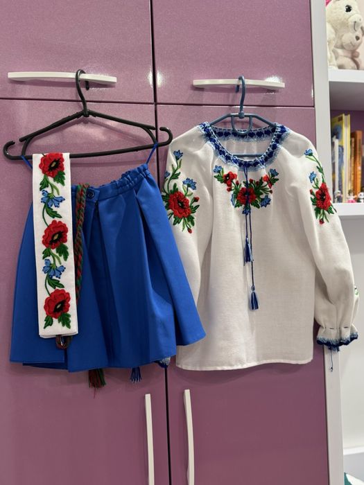 Вишиванка 128 для дівчинки вишитий костюм
