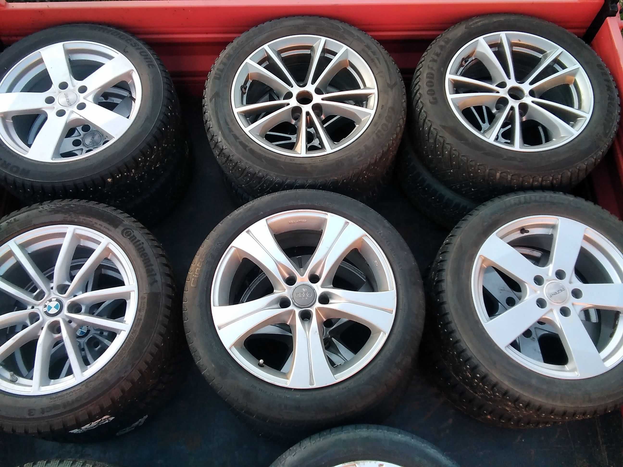 Opony Zimowe 245/45R18 Koła Felgi Aluminiowe Audi A6 A4 A8 A3 BMW 3 5
