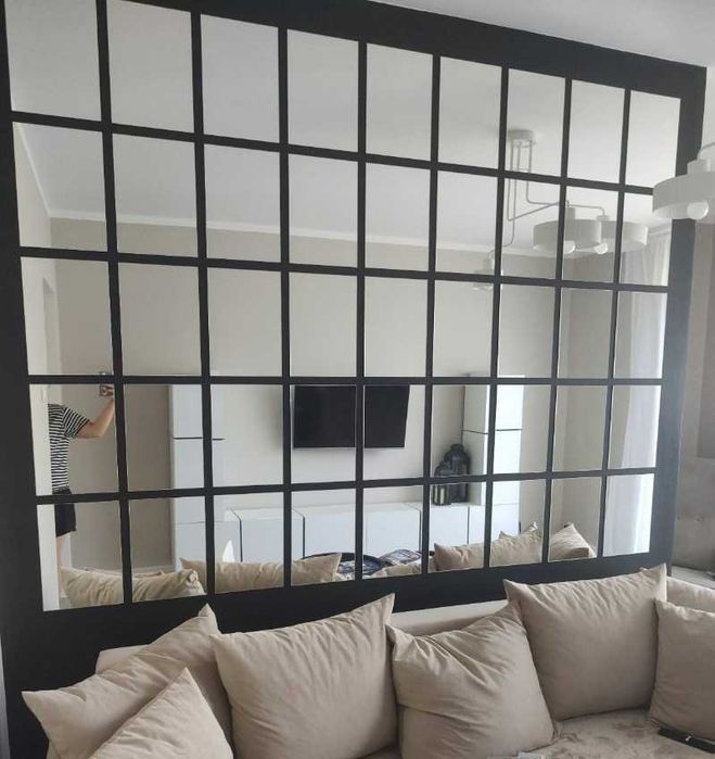 Lustro ścienne akrylowe prostokąty zestaw 9 sztuk 210 x 300 mm