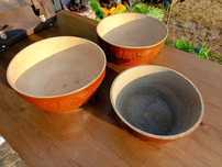 Donice ceramiczne do ciasta, razem 3 sztuki w cenie podanej w ogł.
