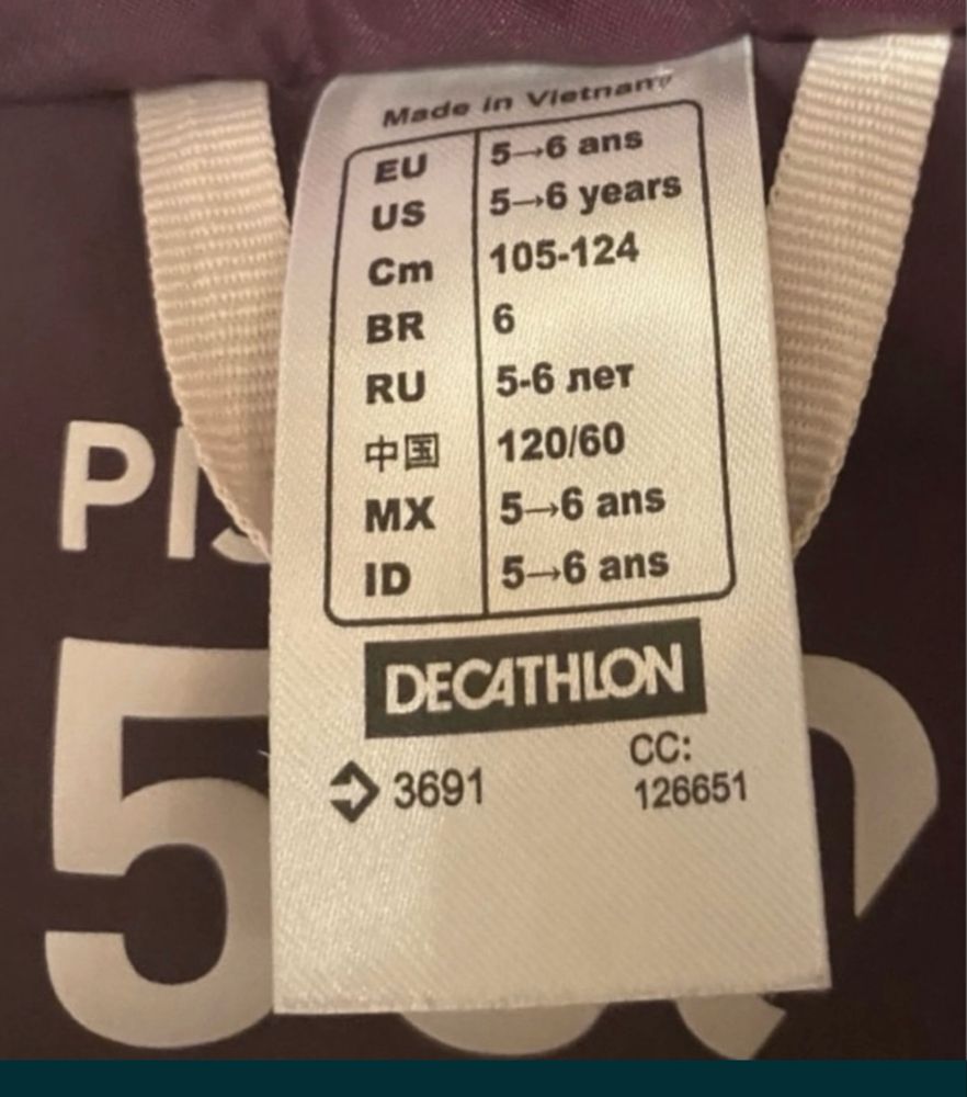 Kombinezon decathlon 5-6 lat dziewczynka