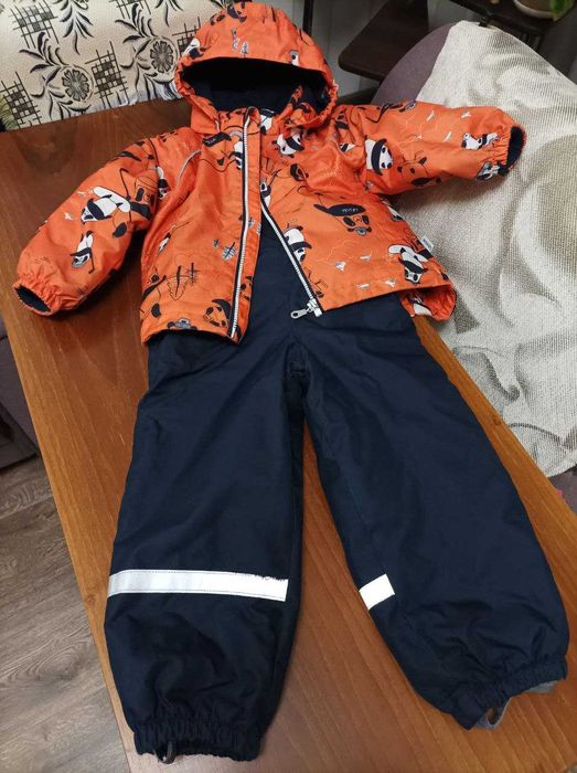 Дитячій зимовий комплект унісекс. Куртка та  штани-комбінезон. (98 см)
