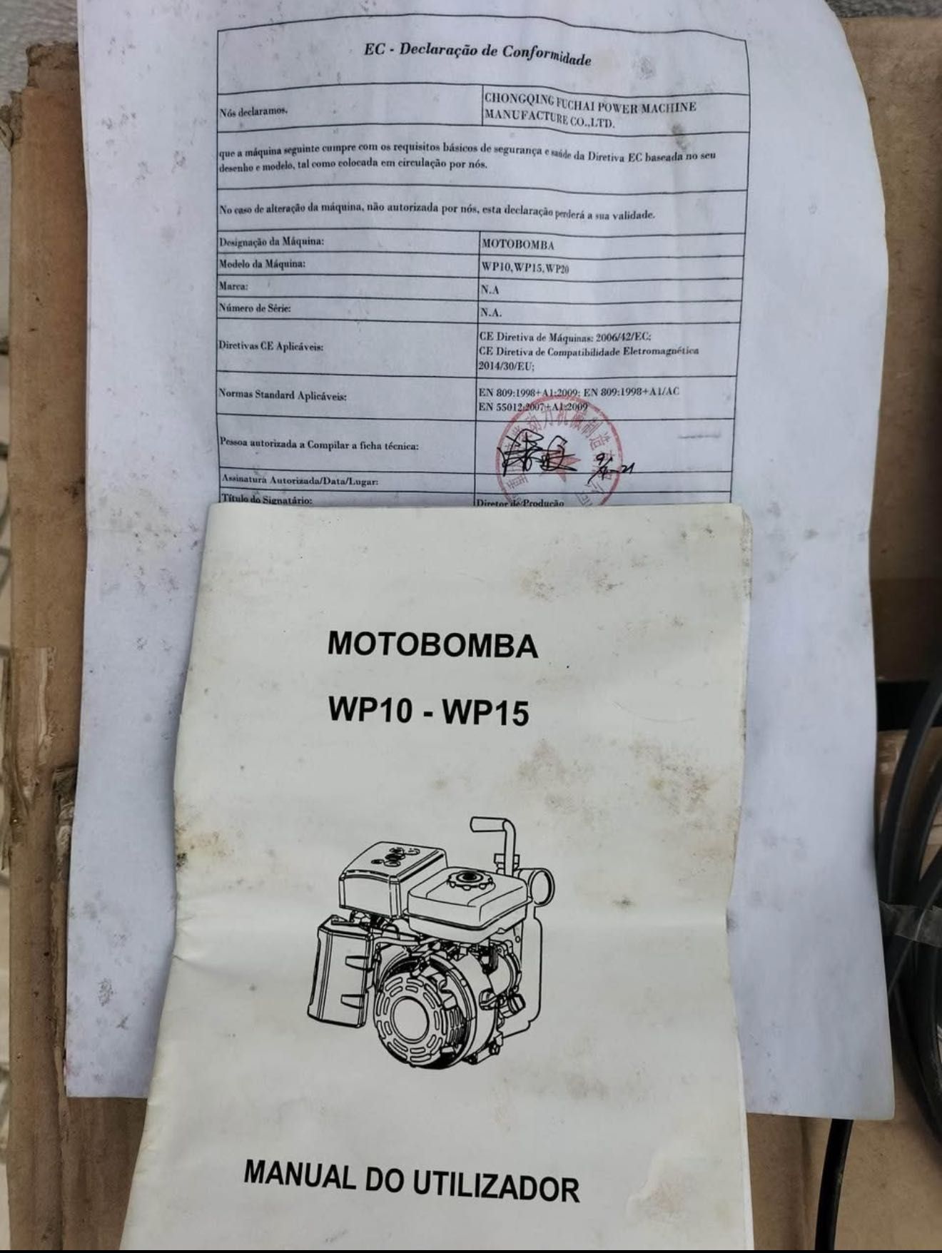 Moto Bomba NOVA + Acessórios