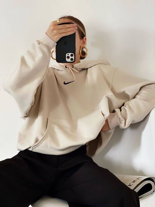 Жіночий худі найк на флісі та без, худи, батник, худі оверсайз