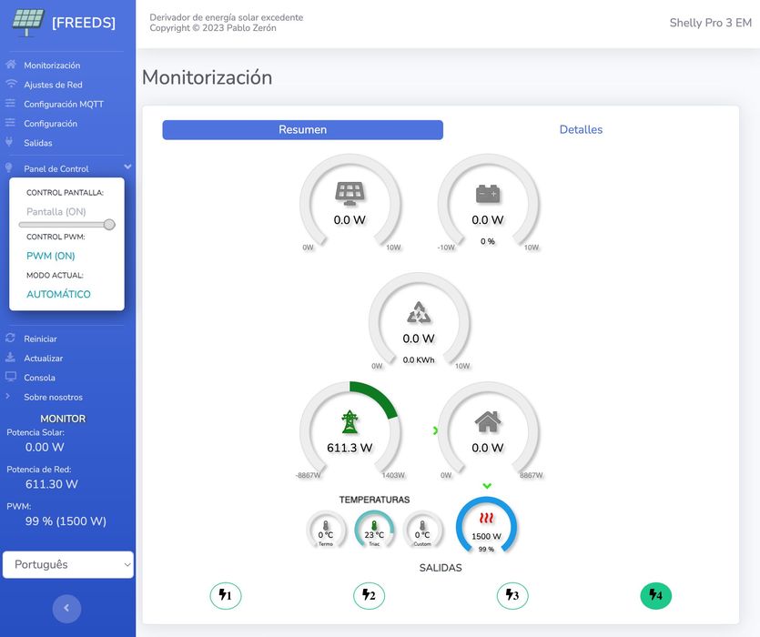 Gestor de Excedentes Solar Gen9
