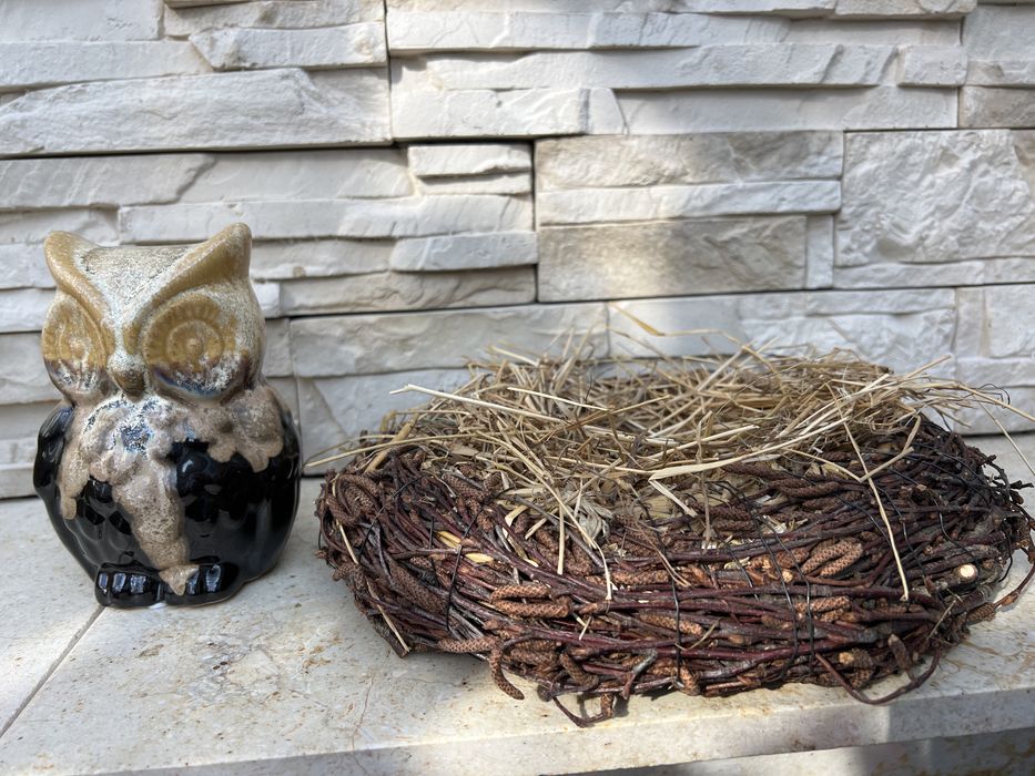 Home&you ceramiczna sowa w naruralnym gnieździe