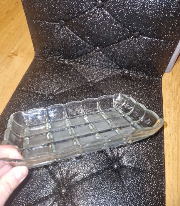 Taca tacka podstawka prl kryształ