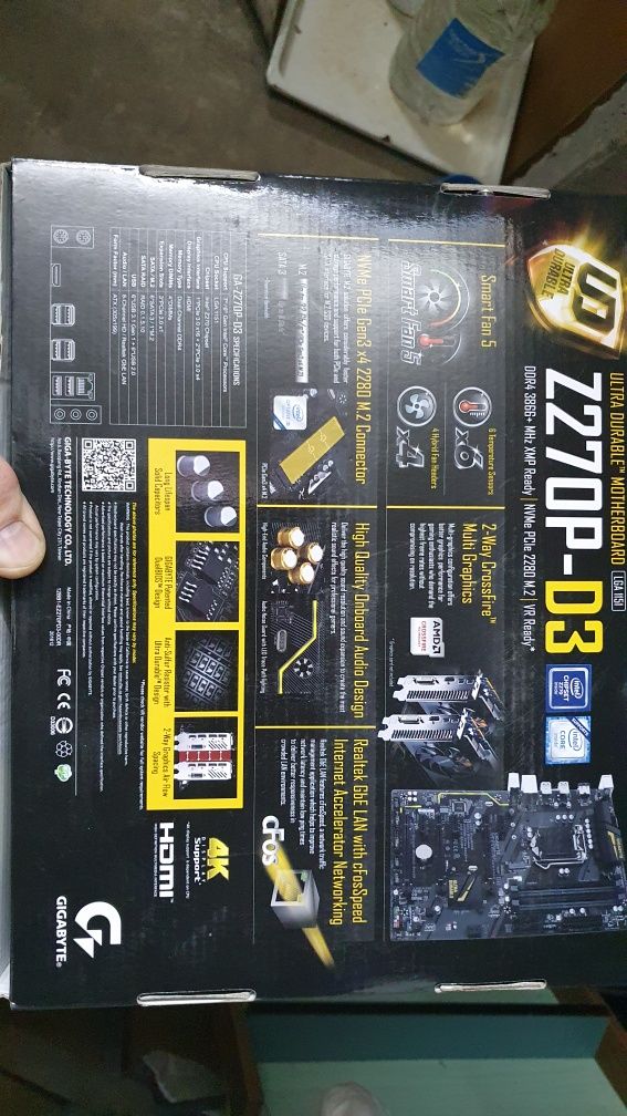 Продам материнскую плату GIGABYTE Z270P-D3