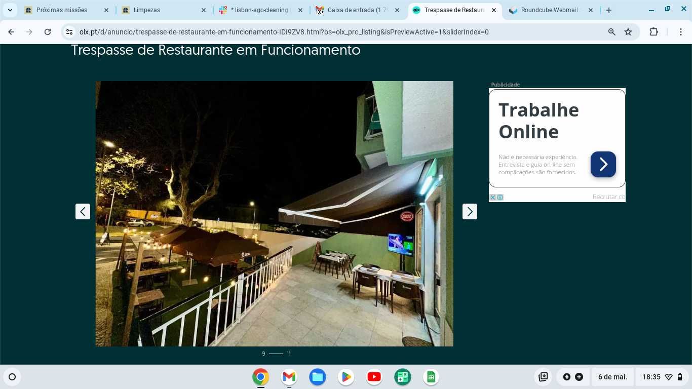 Trespasse de Restaurante em Funcionamento