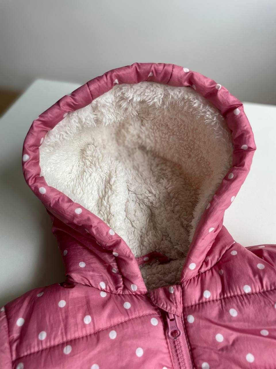 Дитяча весняна куртка 3-6 міс рожева F&F з капюшоном