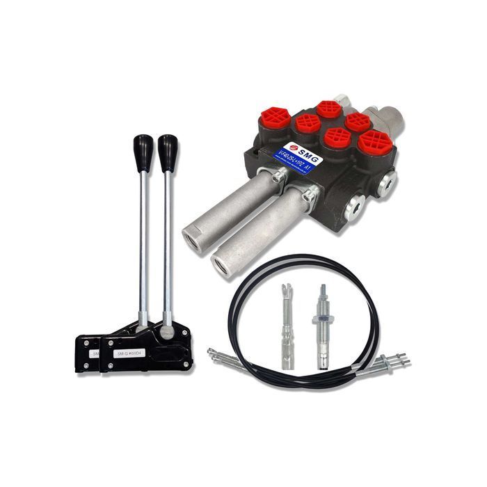 ROZDZIELACZ 40L 2 Sekcje Zatrzask Dźwignie 2000 mm ZESTAW TURA (8944]