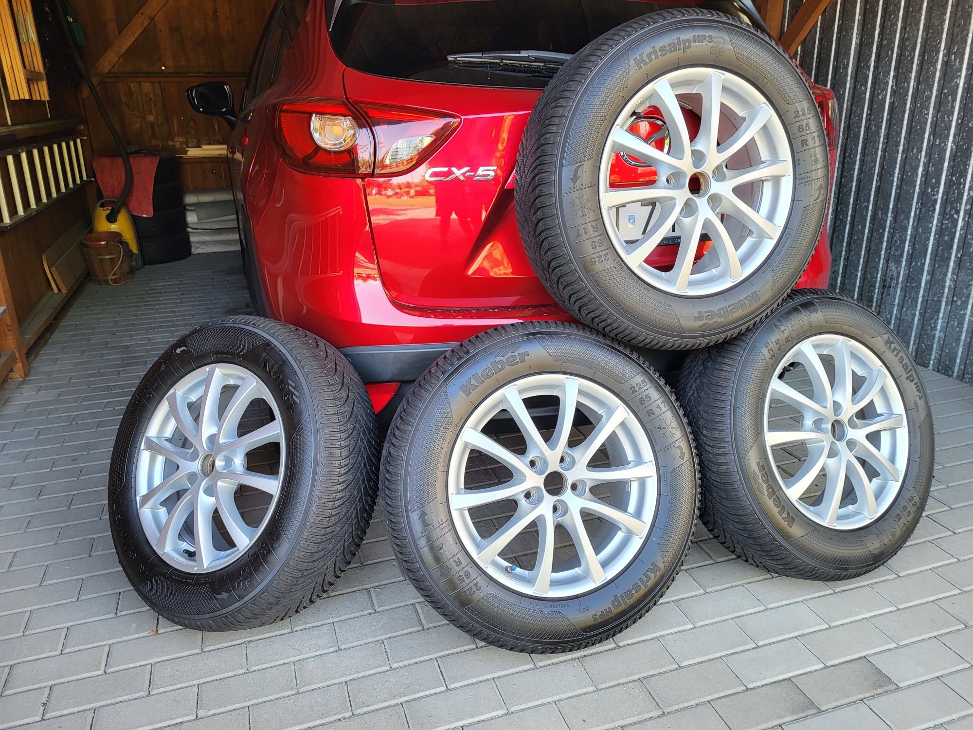 Koła Mazda CX-5 17 cali 5x114,3 + opony zimowe Kleber 2024 jak nowe