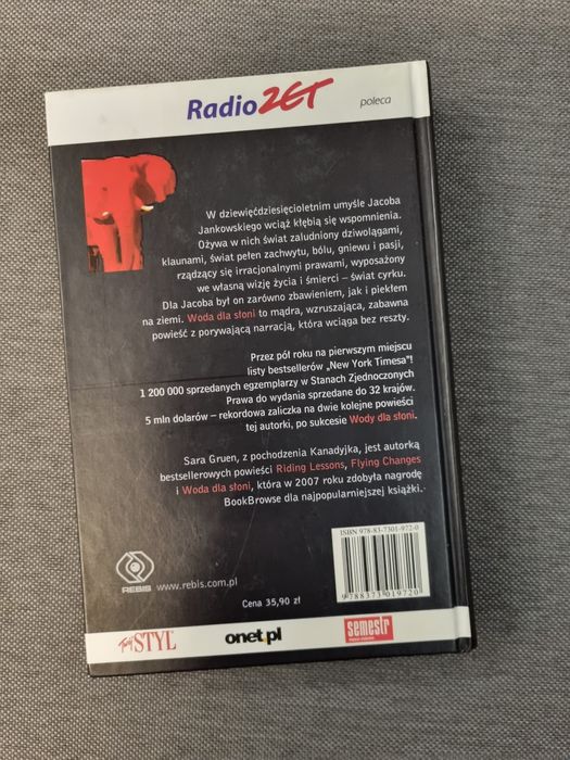 Sprzedam książkę Sara Gruen - Woda dla słoni.