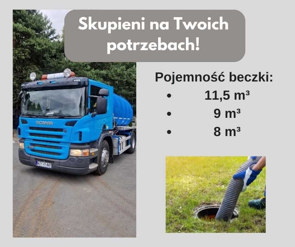 Wywóz nieczystości płynnych, ścieków, szamba Tomaszów Maz i okolice