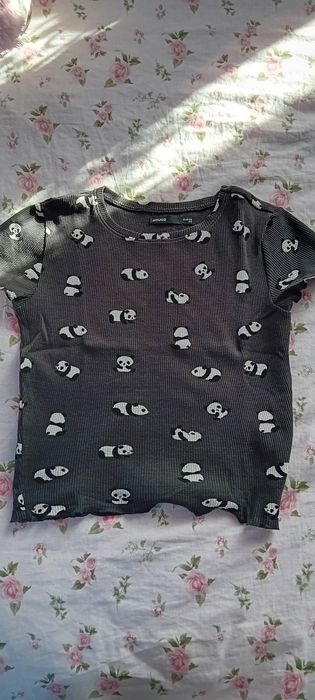 Bawełniana koszulka z motywem w pandy