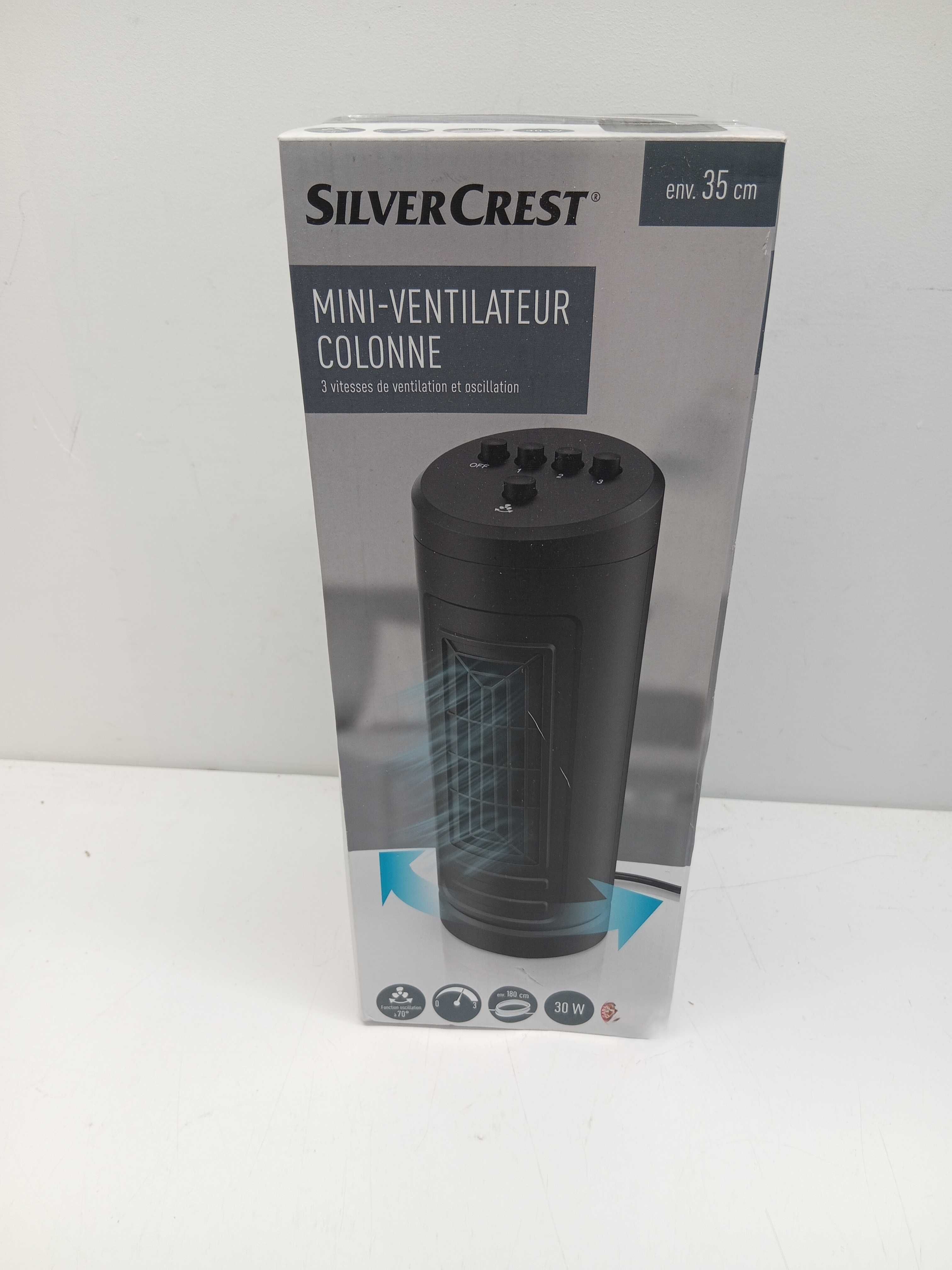 Wentylator kolumnowy SilverCrest czarny wiatrak